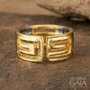 Stilvi Greek Key Bold Meandros Ring