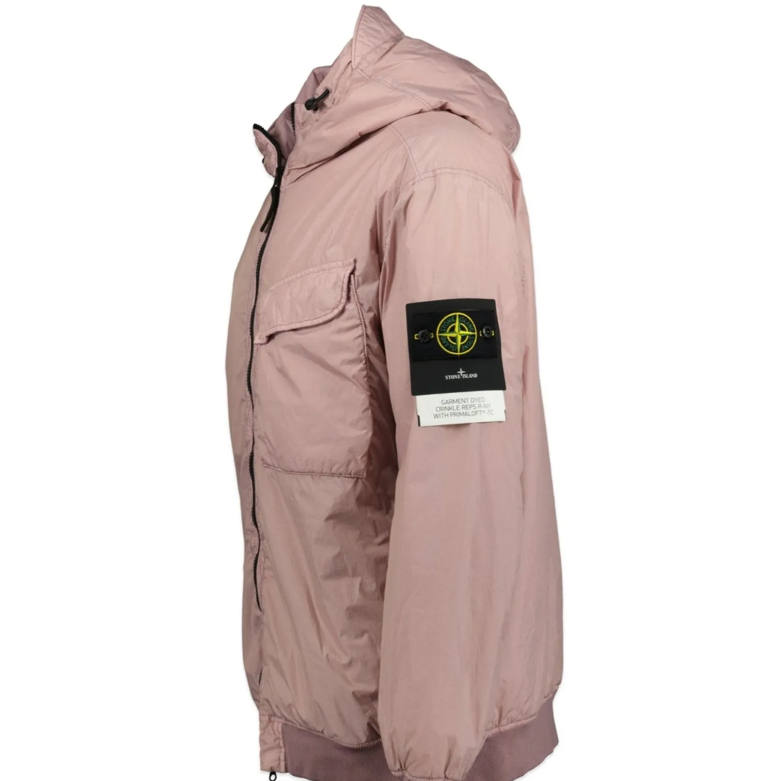 STONE ISLAND GARMENT DYED CRINKLE REPS R-NY PRIMALOFT JACKET PINK