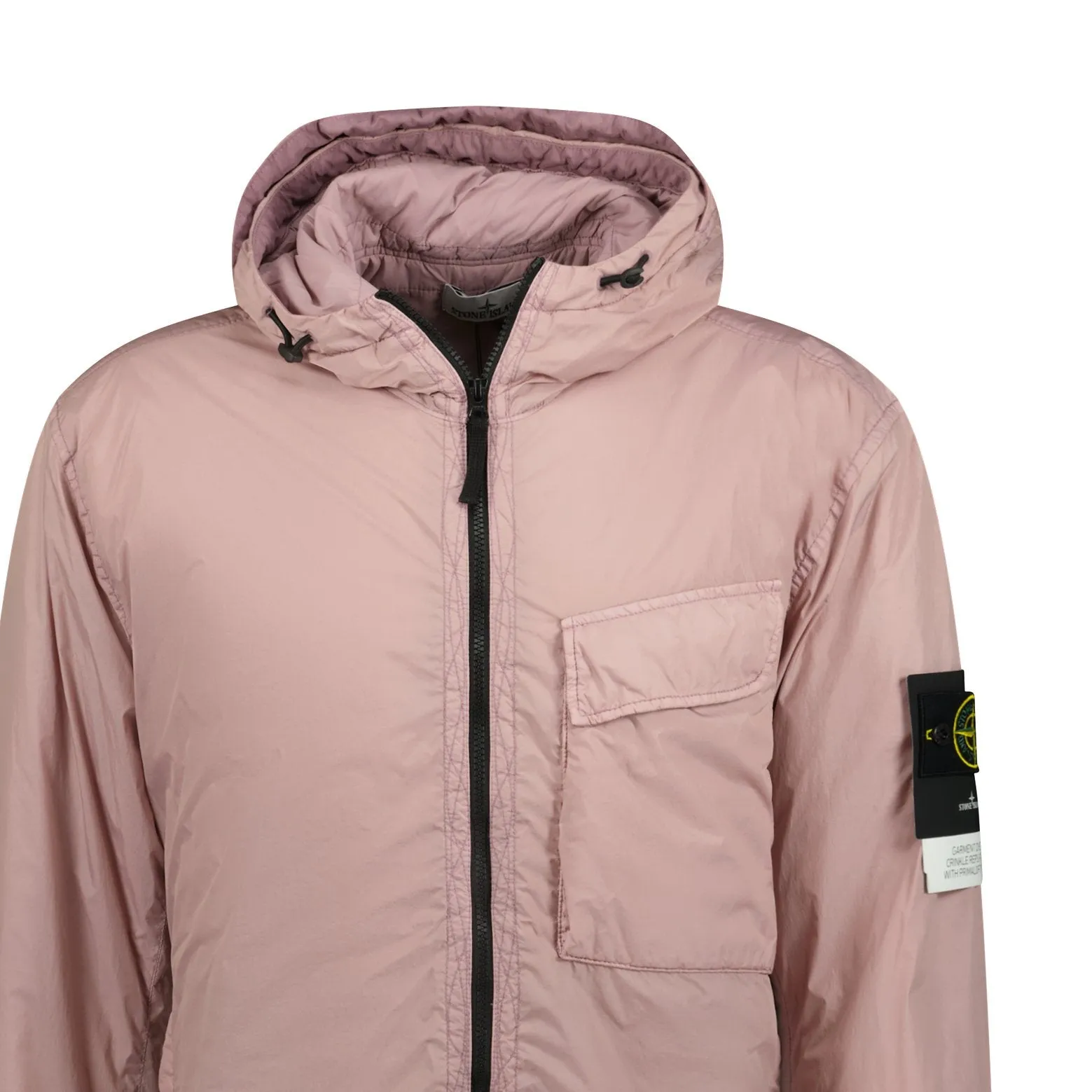 STONE ISLAND GARMENT DYED CRINKLE REPS R-NY PRIMALOFT JACKET PINK