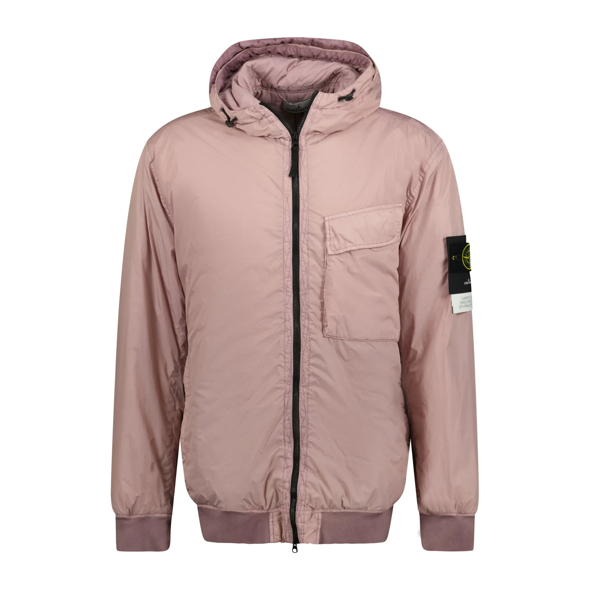 STONE ISLAND GARMENT DYED CRINKLE REPS R-NY PRIMALOFT JACKET PINK