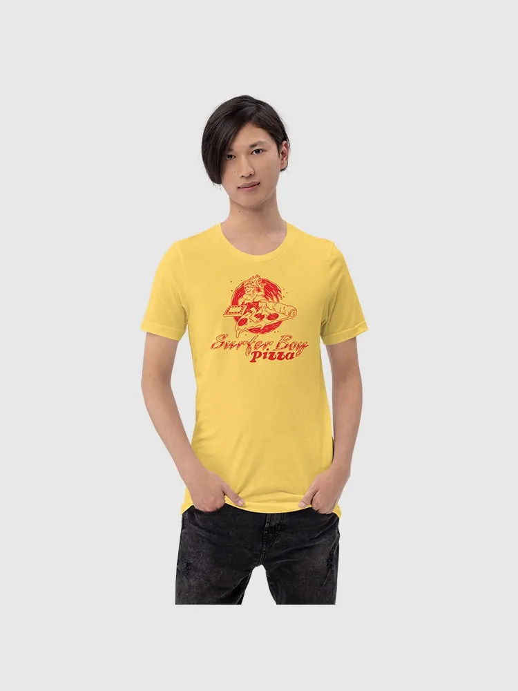 Surfer Boy Pizza Logo T-Shirt