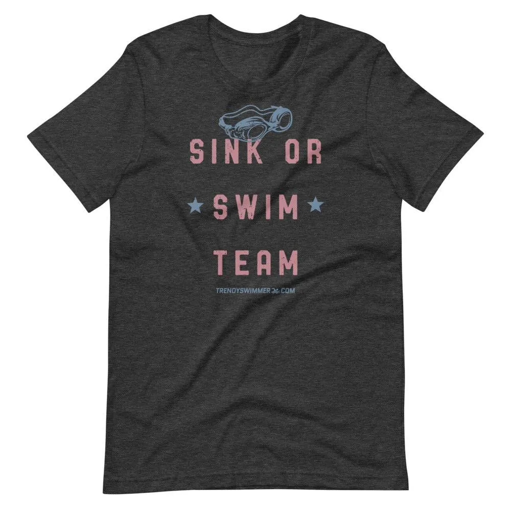 Swimmer Sink Or Swim Team Retro Humor Unisex T Shirt