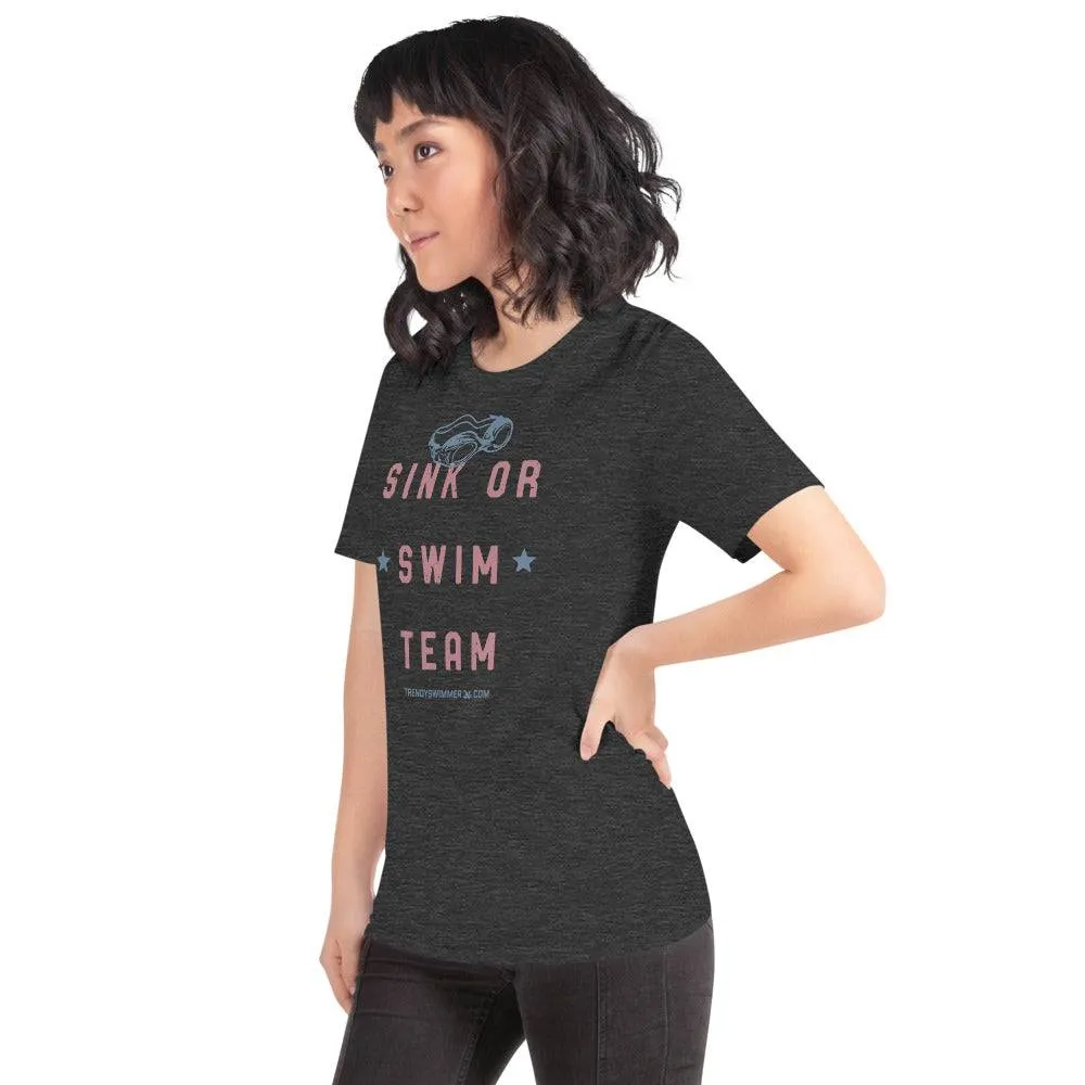 Swimmer Sink Or Swim Team Retro Humor Unisex T Shirt
