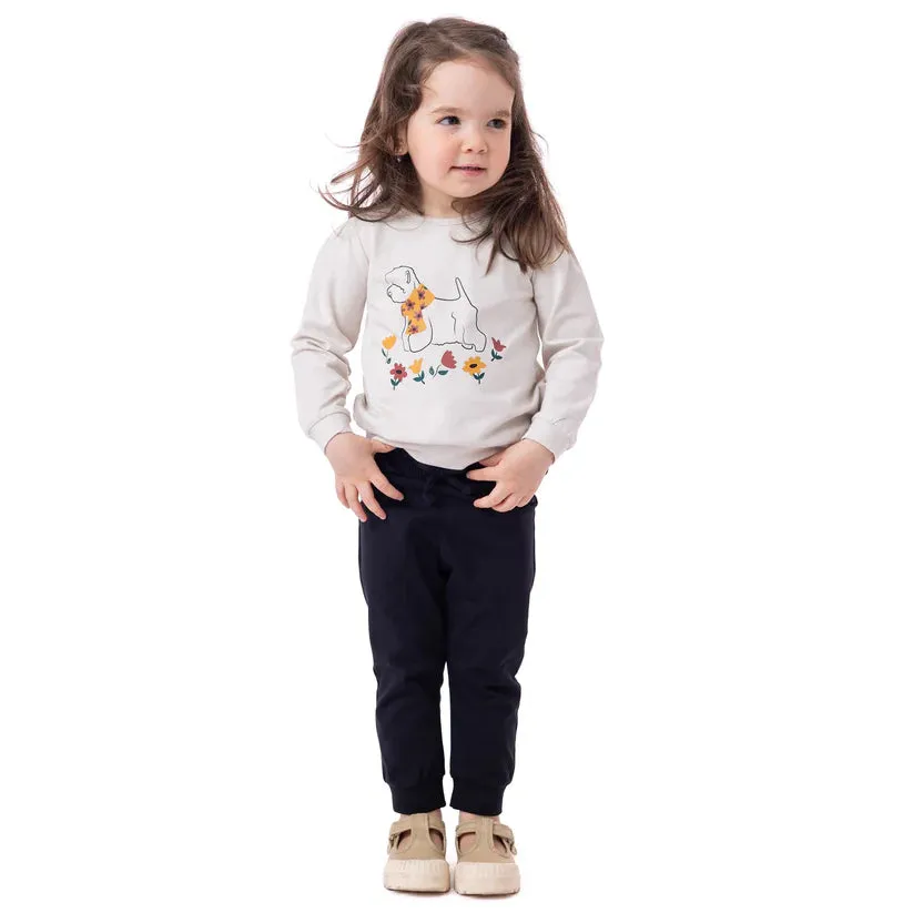 T-shirt à manches longues Bébé Fille Monet et moi F2454-05