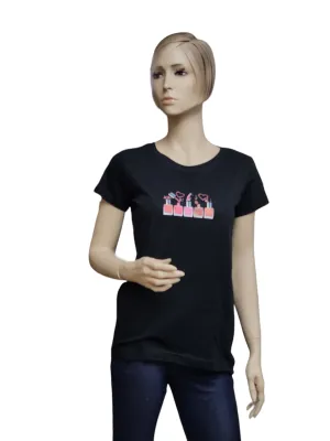 T Shirt with Square Nail Polish Bottle Design