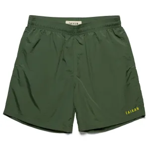 Taikan Men Nylon Shorts Forest Green TS0001-GRN