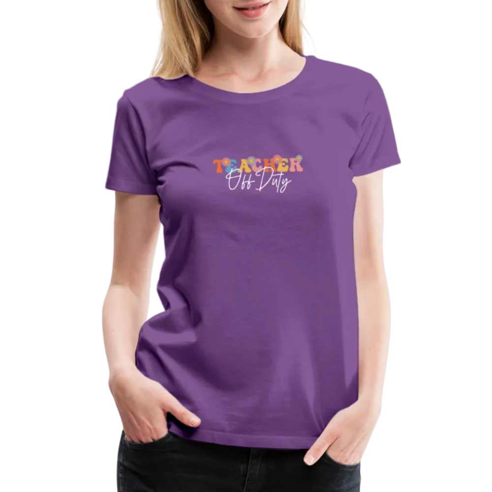 “Teacher Off Duty-Retro”-Women’s Premium T-Shirt