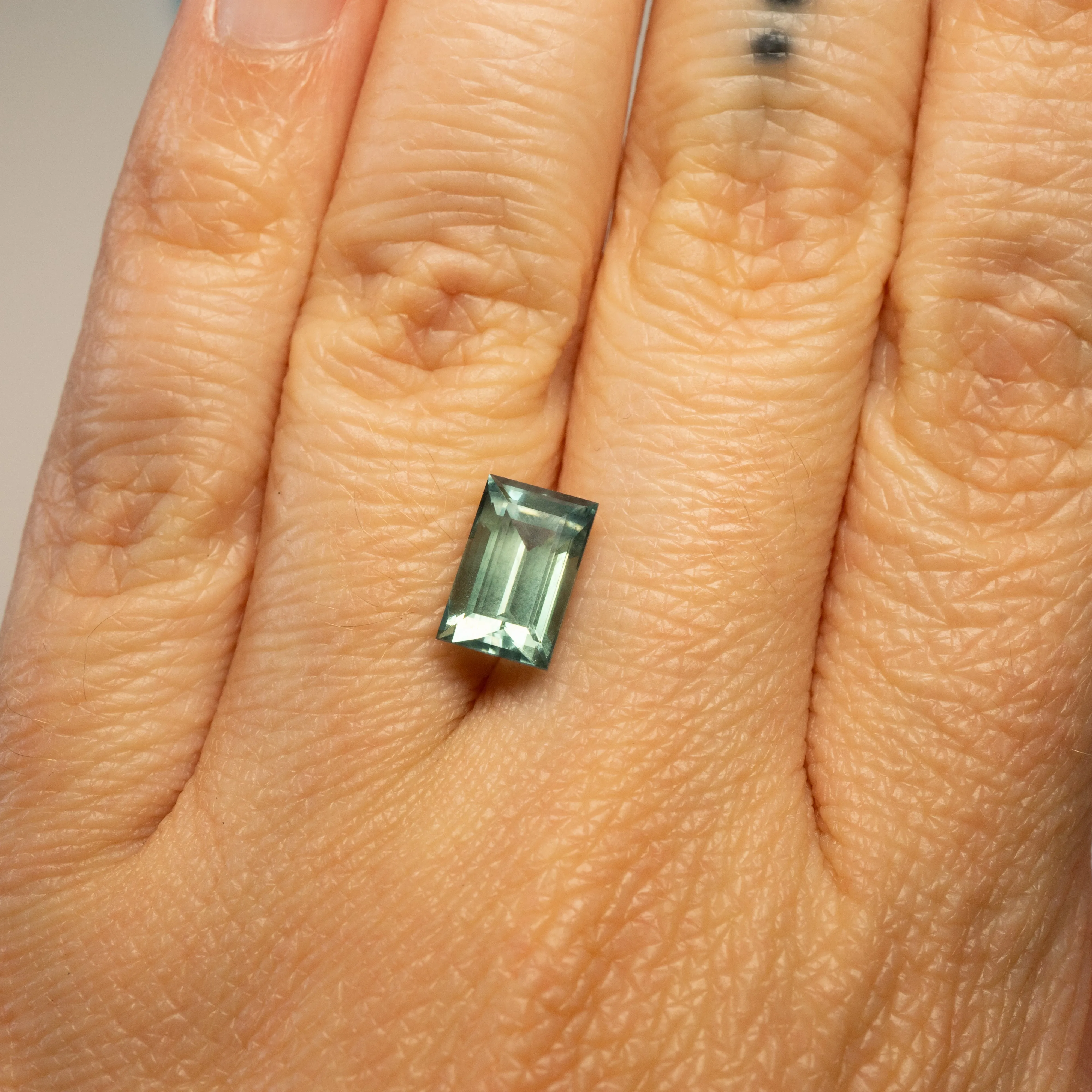 Teal Step Cut Sapphire | 3.18ct | Montana Origin, Unheated