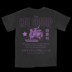 TEAM HOT GOSSIP SCOOTER SHIRT - BLACK / PURPLE