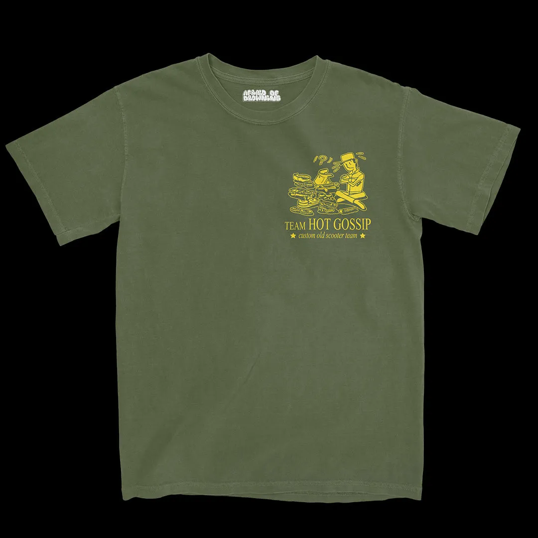 TEAM HOT GOSSIP SCOOTER SHIRT - GREEN / YELLOW