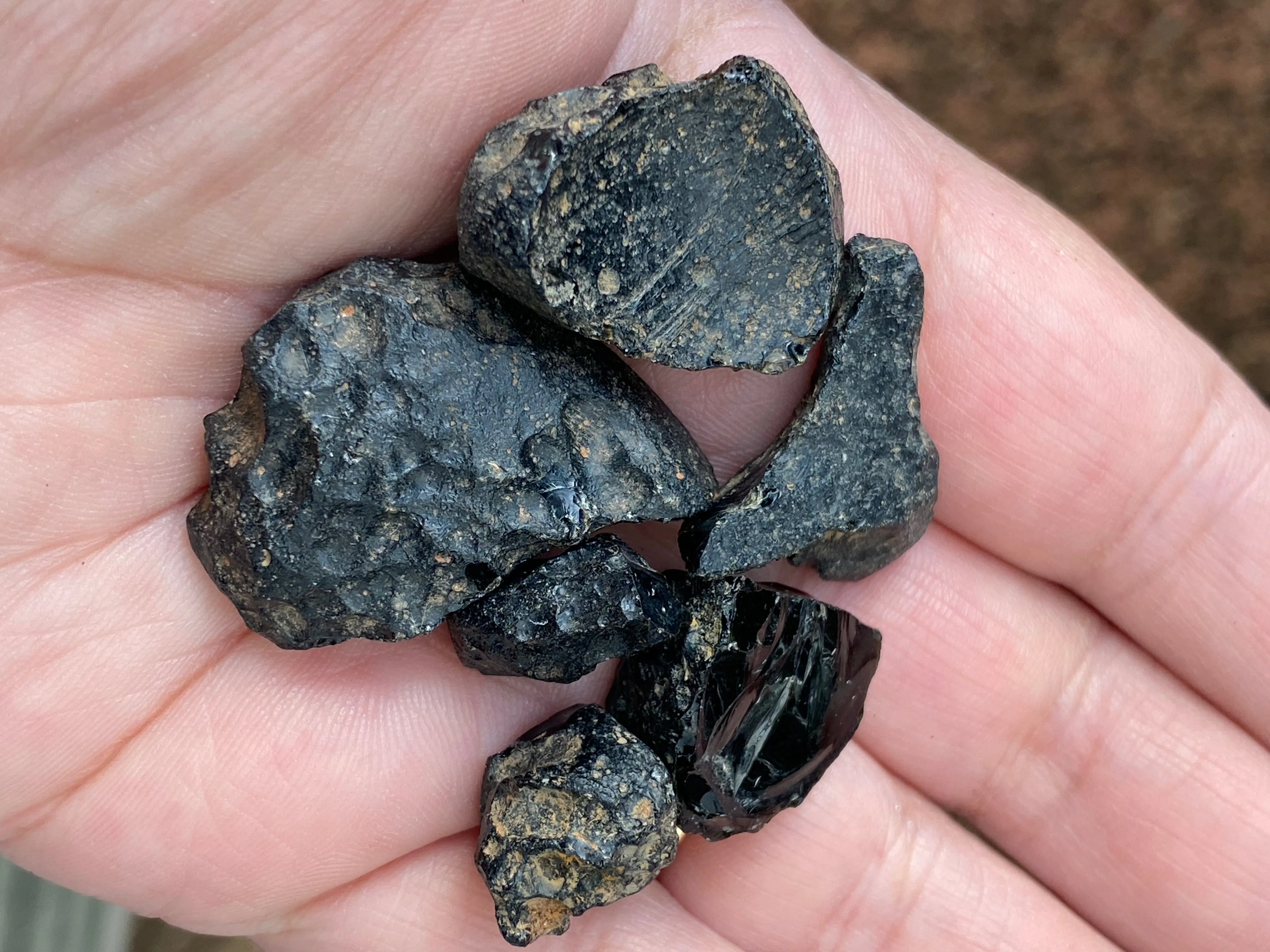 Tektite Stone Scoop,  Genuine Loose Tektite Stones, Asteroid Glass