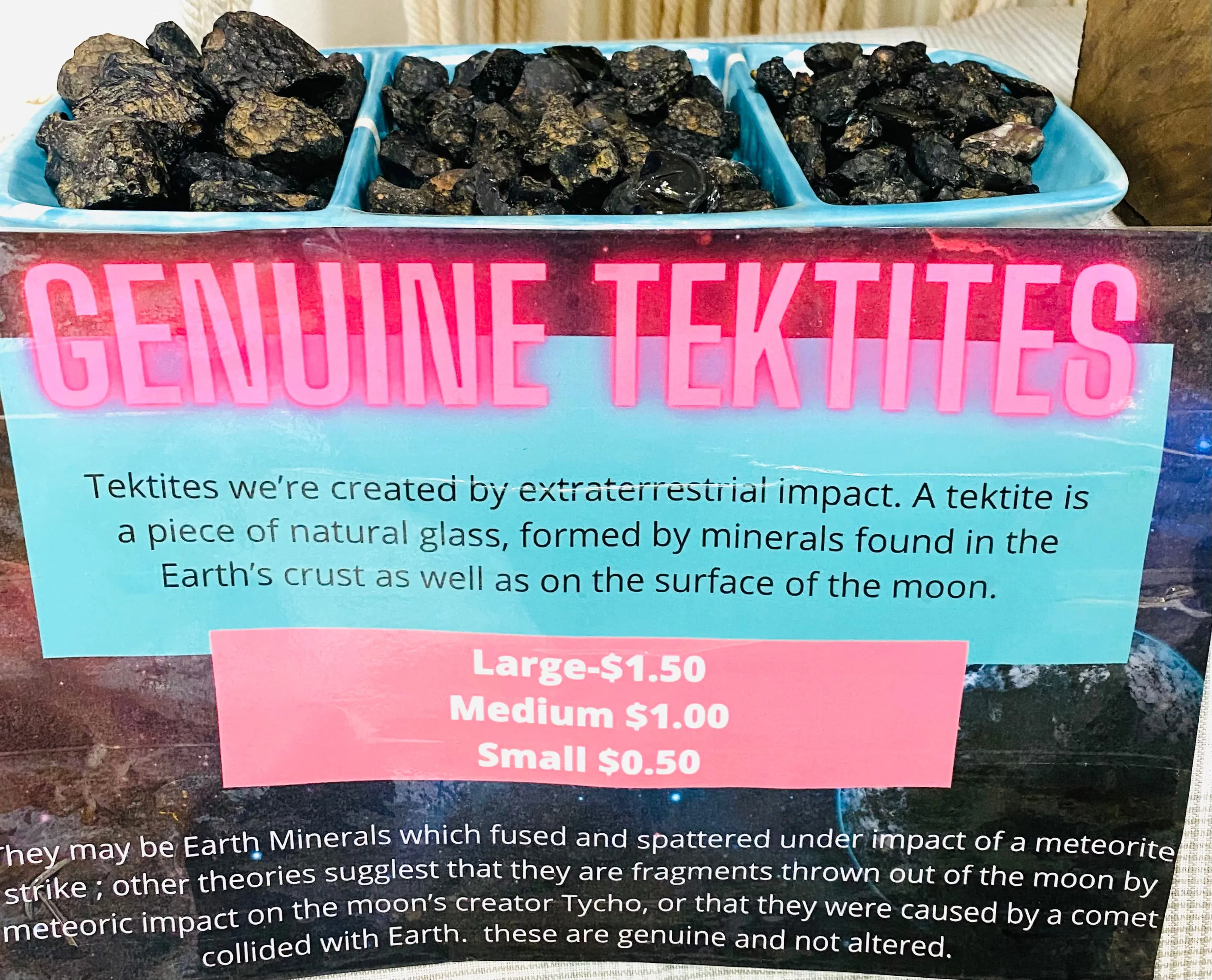 Tektite Stone Scoop,  Genuine Loose Tektite Stones, Asteroid Glass
