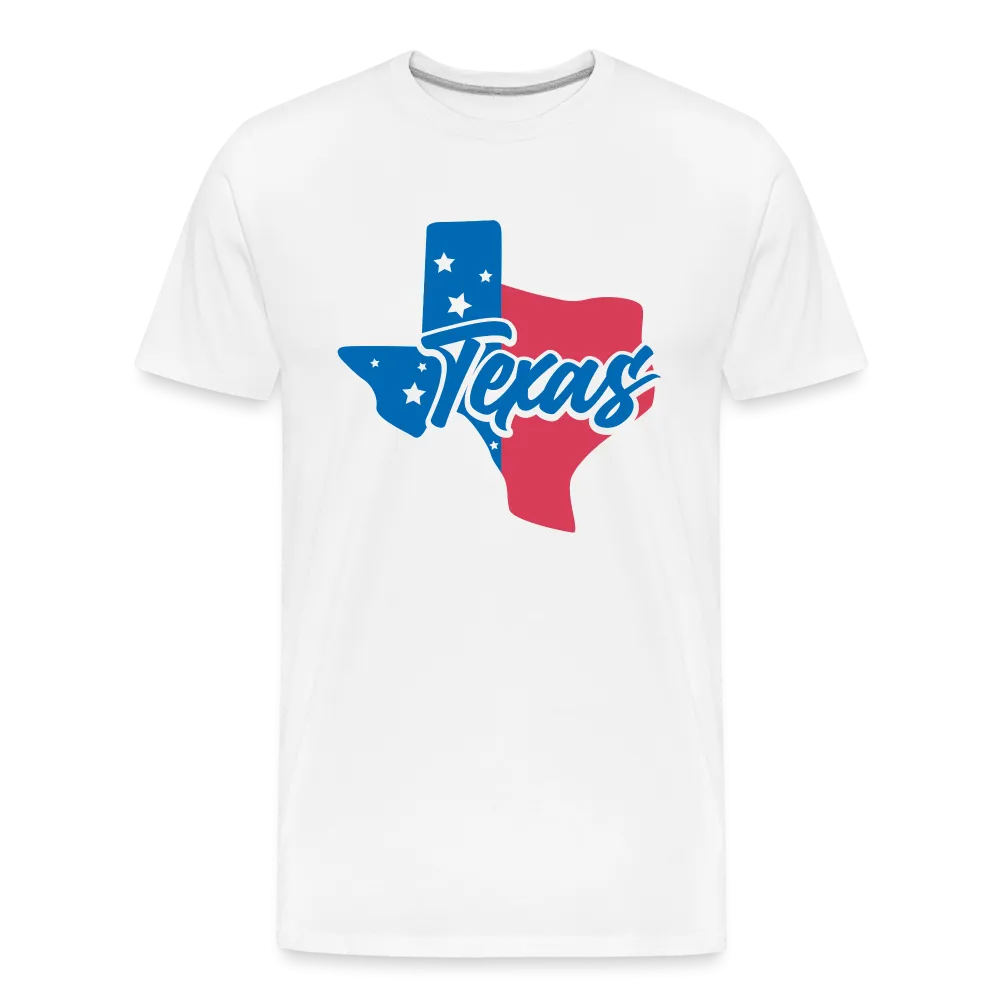 Texan Essence: Captivating State Outline Organic Tee for True Texans