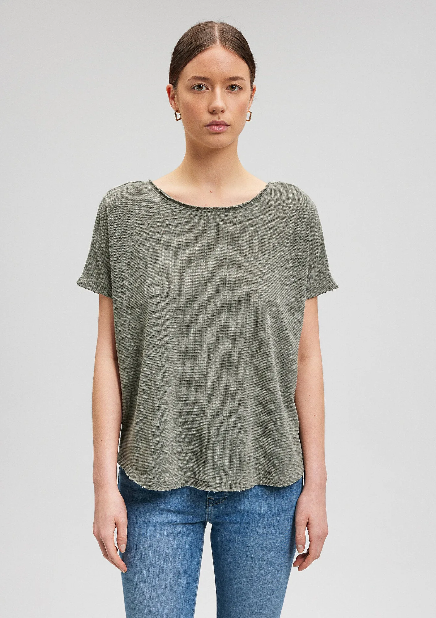 Textured Black T-Shirt