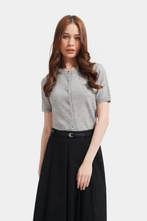 Textured Button Down Tee