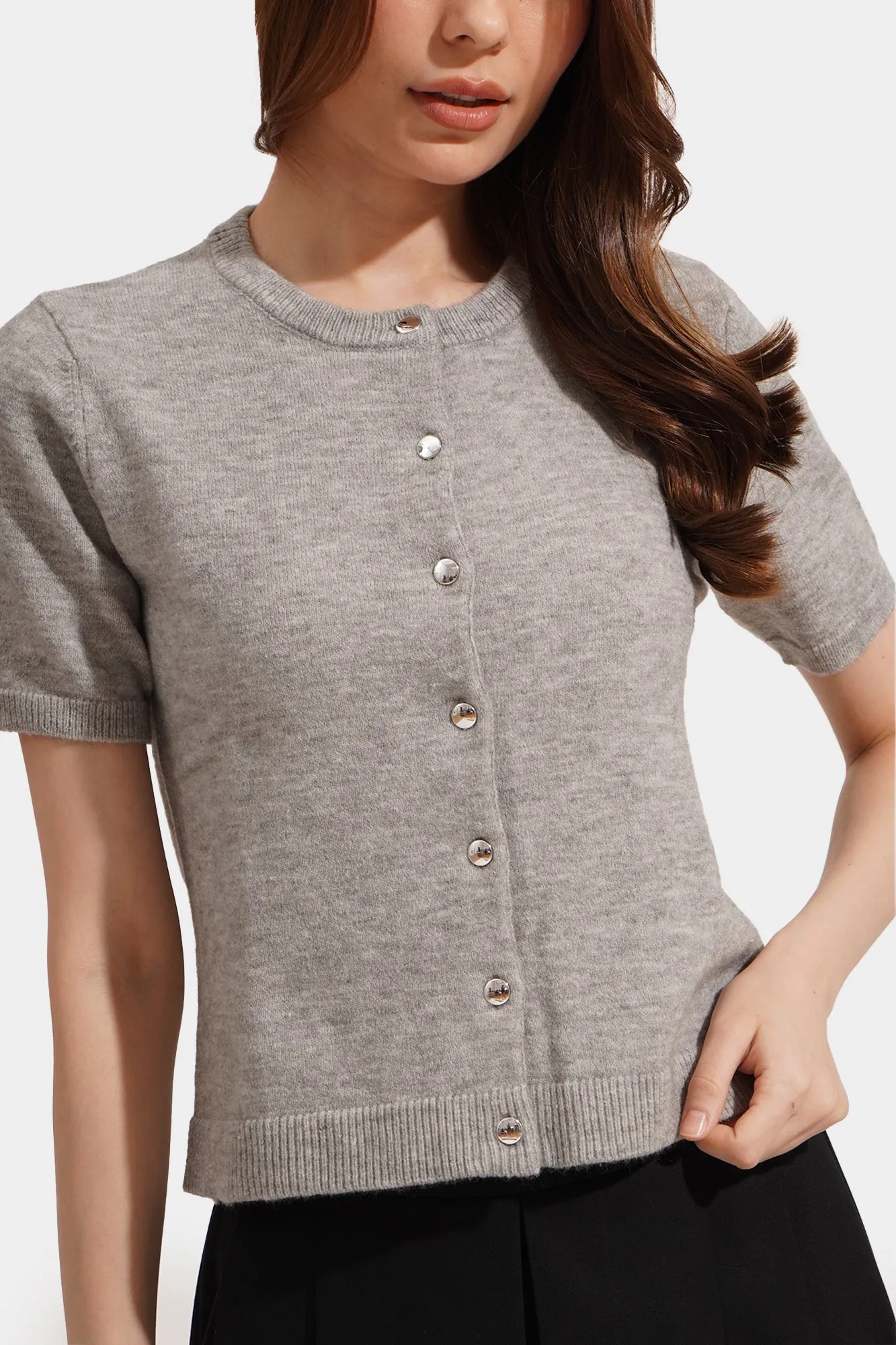 Textured Button Down Tee
