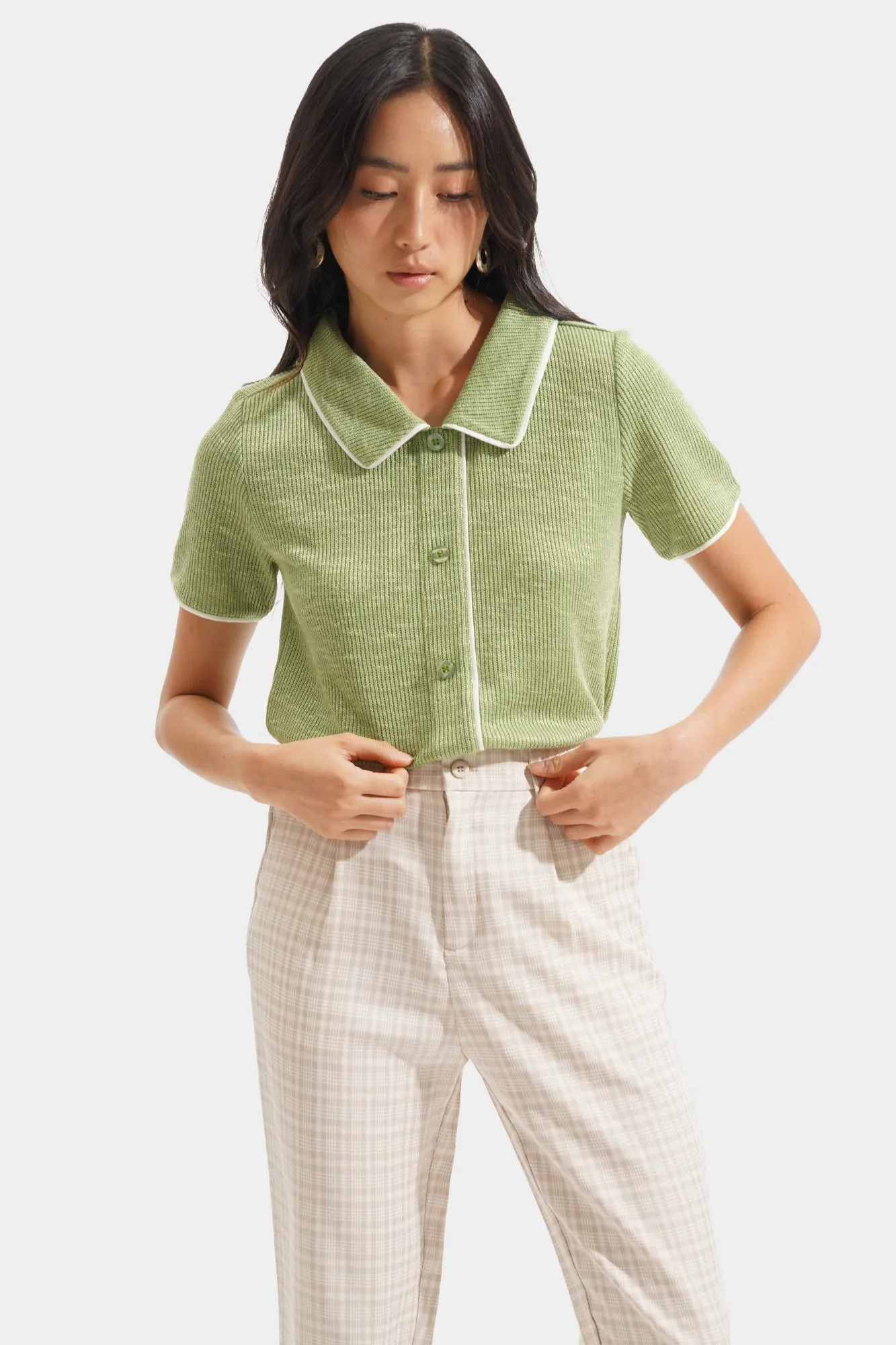 Textured Collared Tee