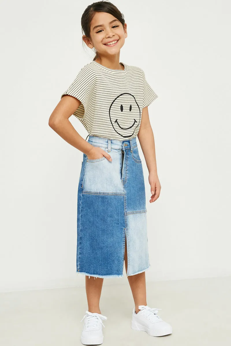 Textured Happy Face Top