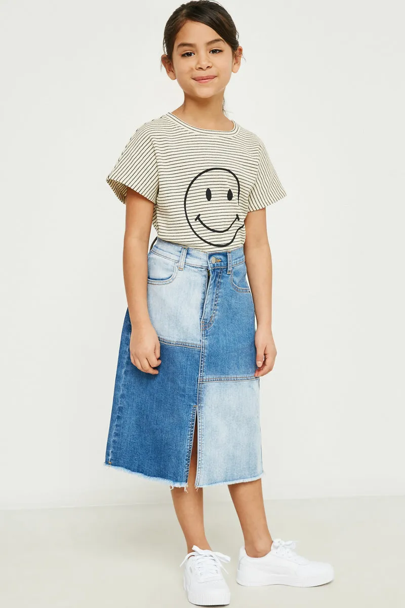 Textured Happy Face Top