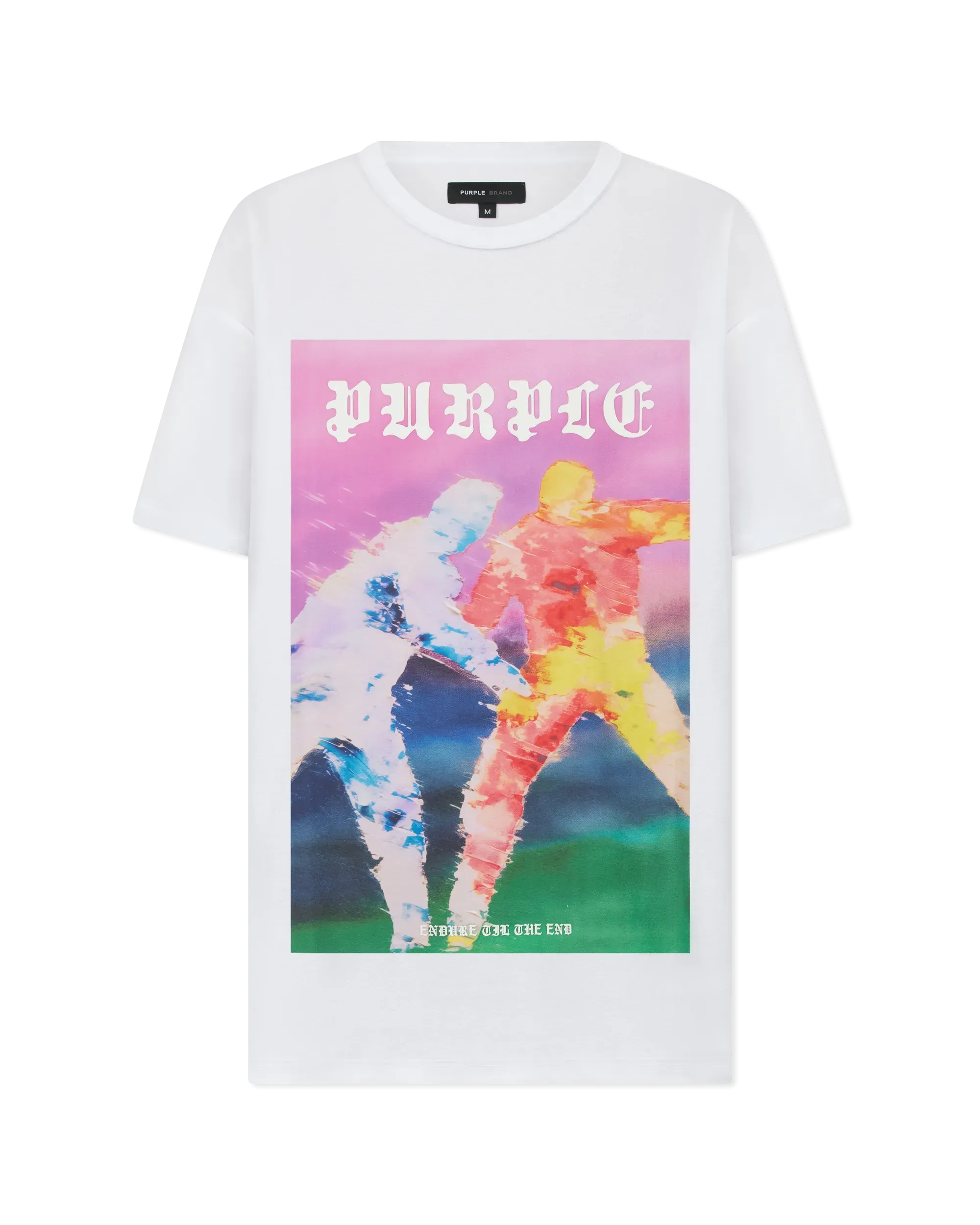 Textured Inside-Out Gothic Lettering Shirt