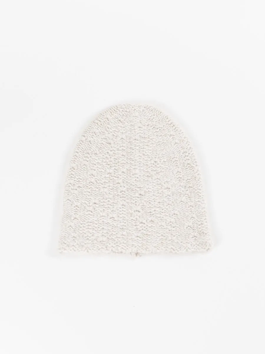 textured knit hat - oatmeal