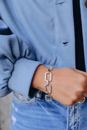 Textured Link Chain Bracelet