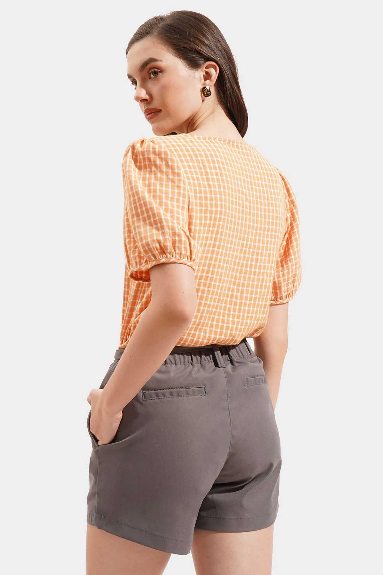 Textured Tie Top