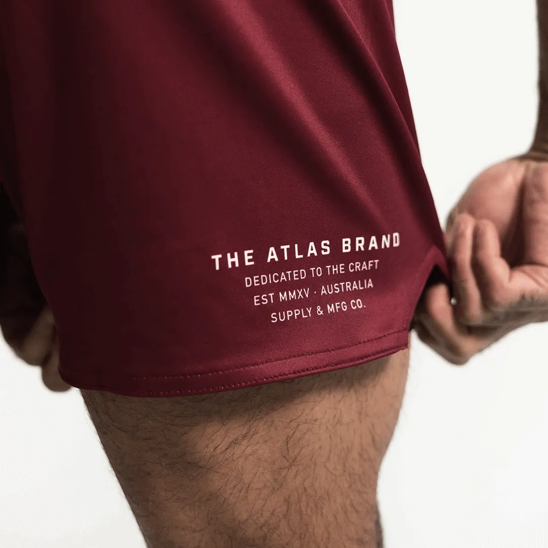 The Atlas Brand - Apex S1 Shorts - Burgundy