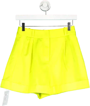 The Bar Yellow The Dylan Silk Shorts UK 8