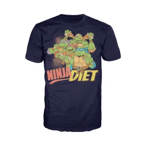 TMNT Group Ninja Diet Men's Official T-Shirt (Navy)