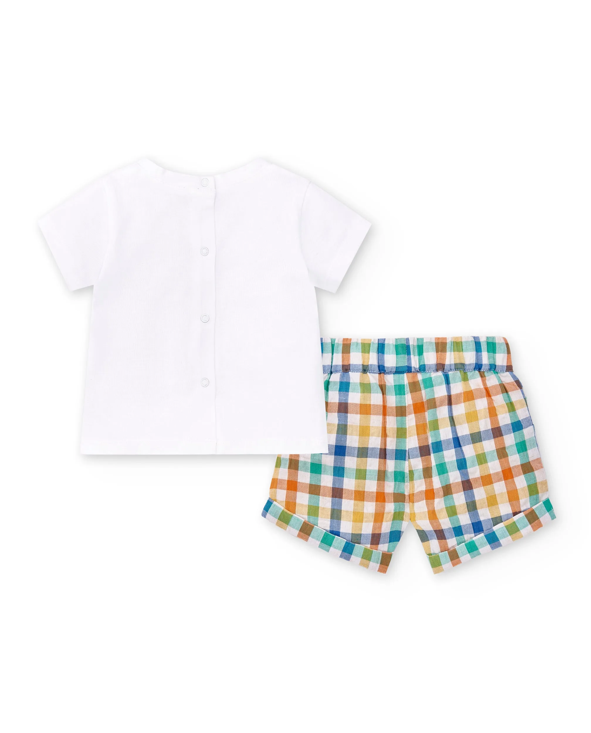 Tuctuc Animal Life Check Shorts & T-Shirt Set