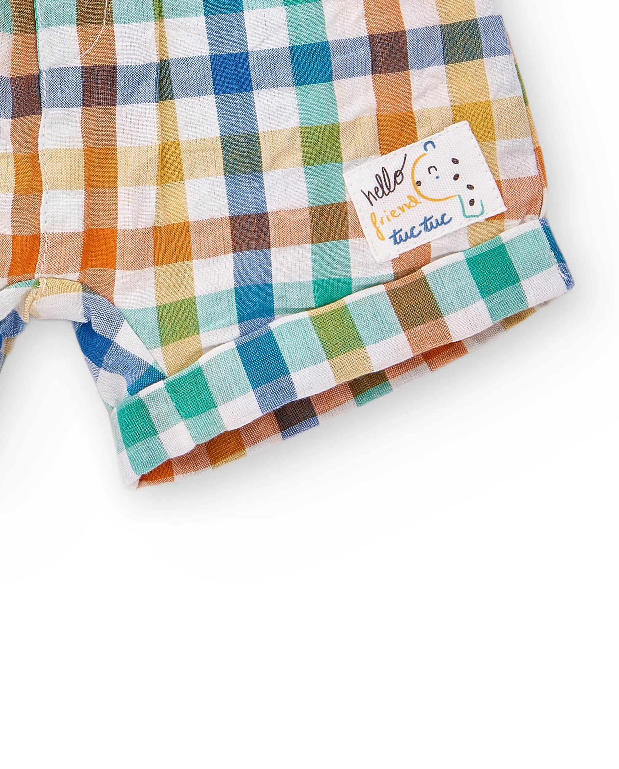 Tuctuc Animal Life Check Shorts & T-Shirt Set