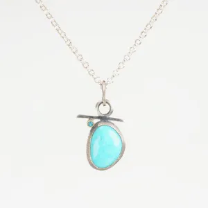 Turquoise Necklace with Topaz Detail