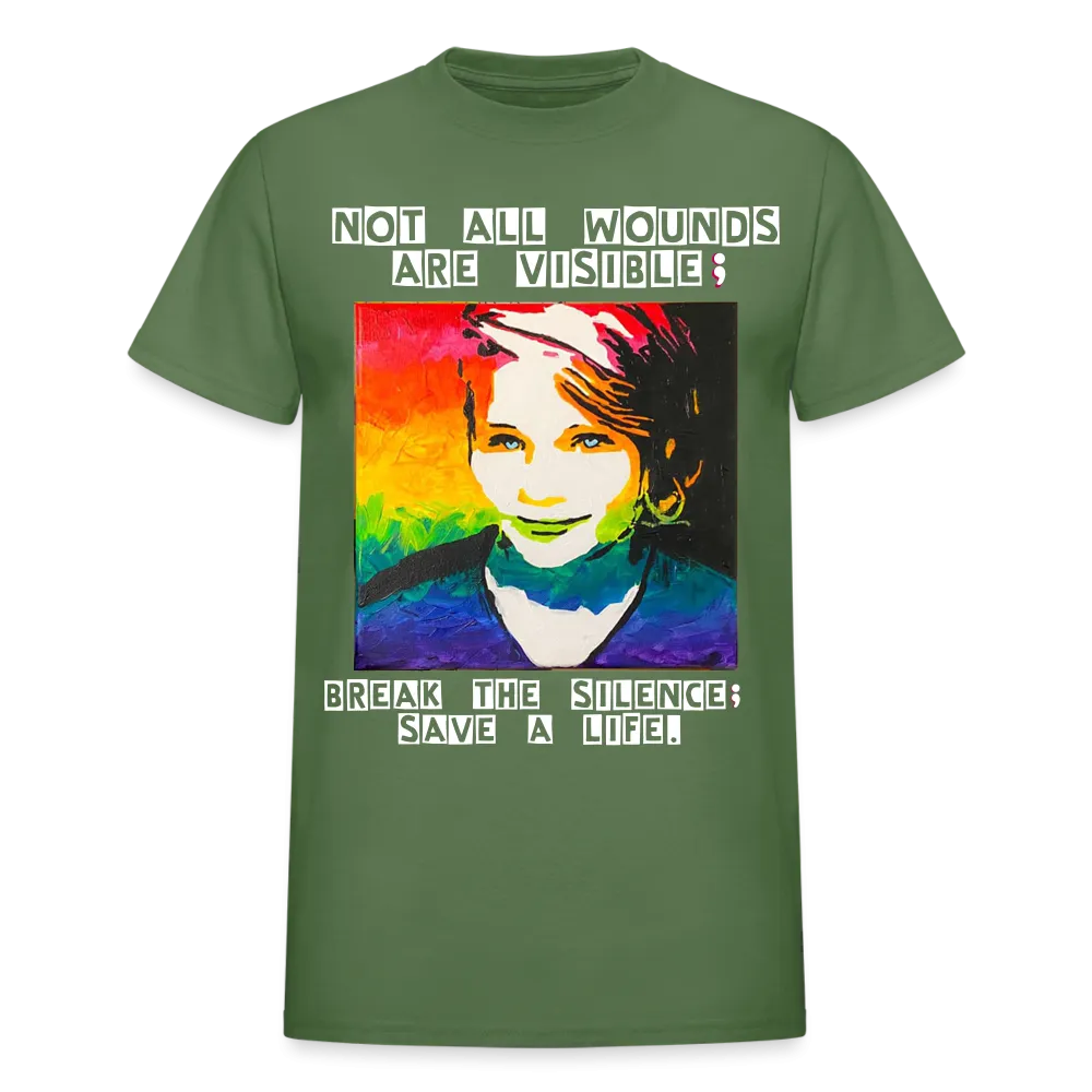 Unisex T-Shirt - Sage Art by Tin Crow Art/Classic SCF Logo