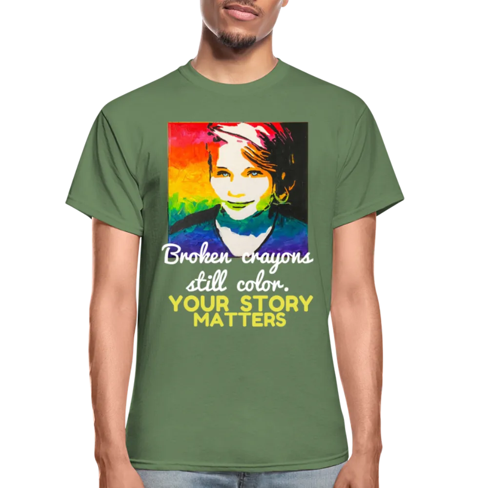 Unisex T-Shirt - Sage Portrait by Tin Crow Art/Classic SCF Logo