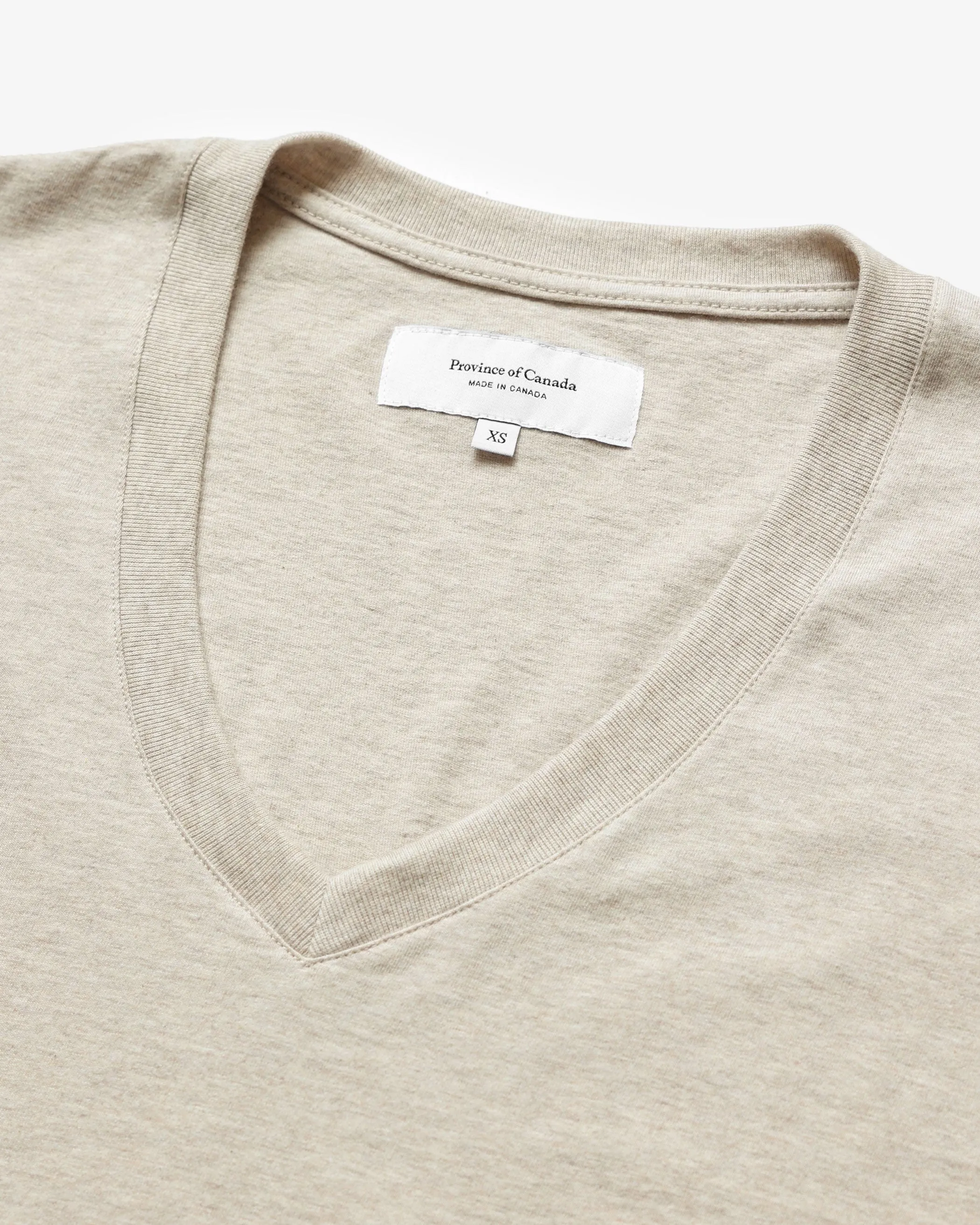 V-Neck Midi T-Shirt Dress Oatmeal