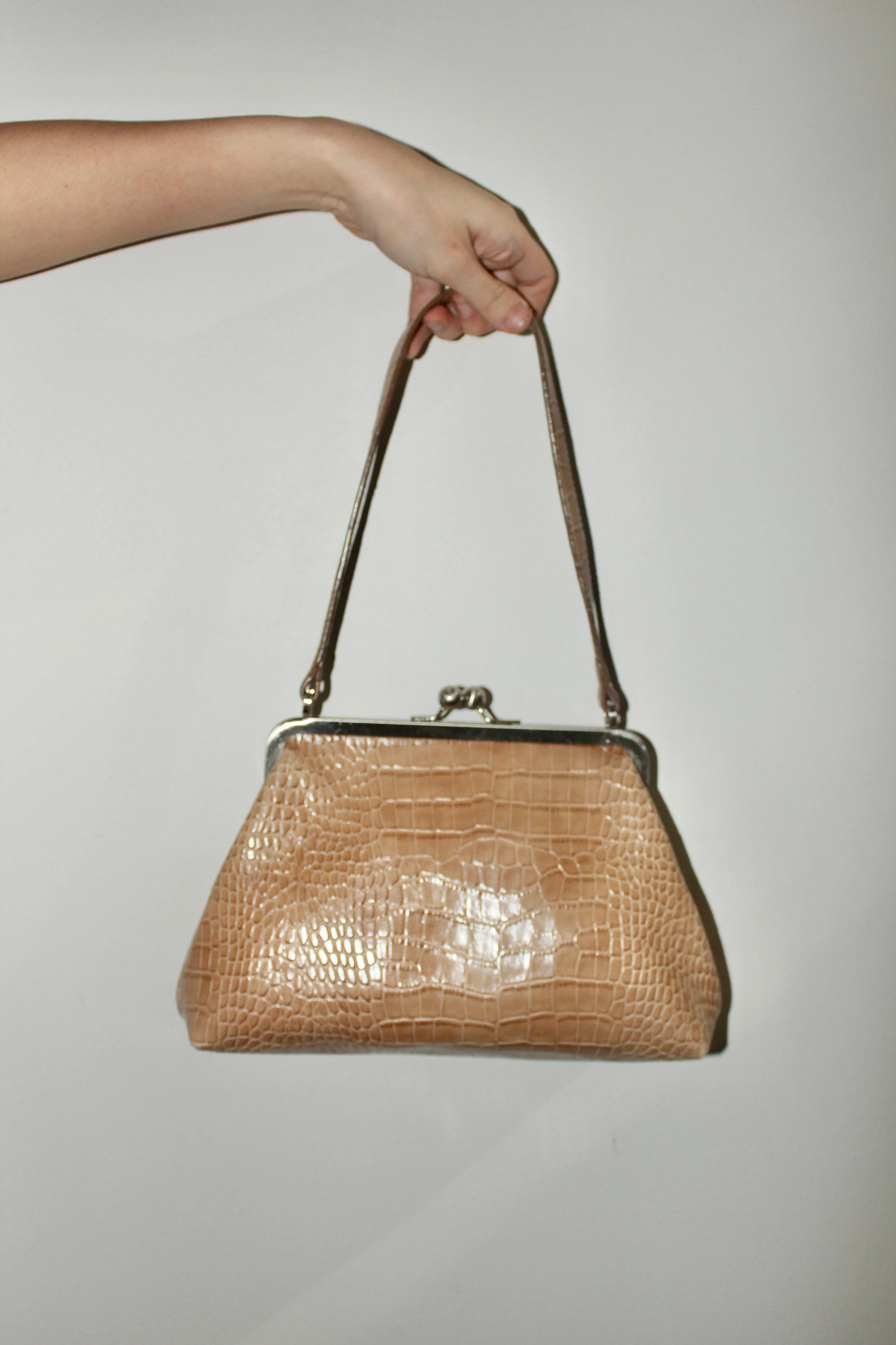 Vintage 90s Tan Dainty Textured Purse