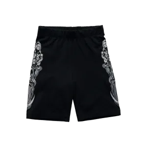 Warren Lotas "Three Reaper" Biker Shorts Black