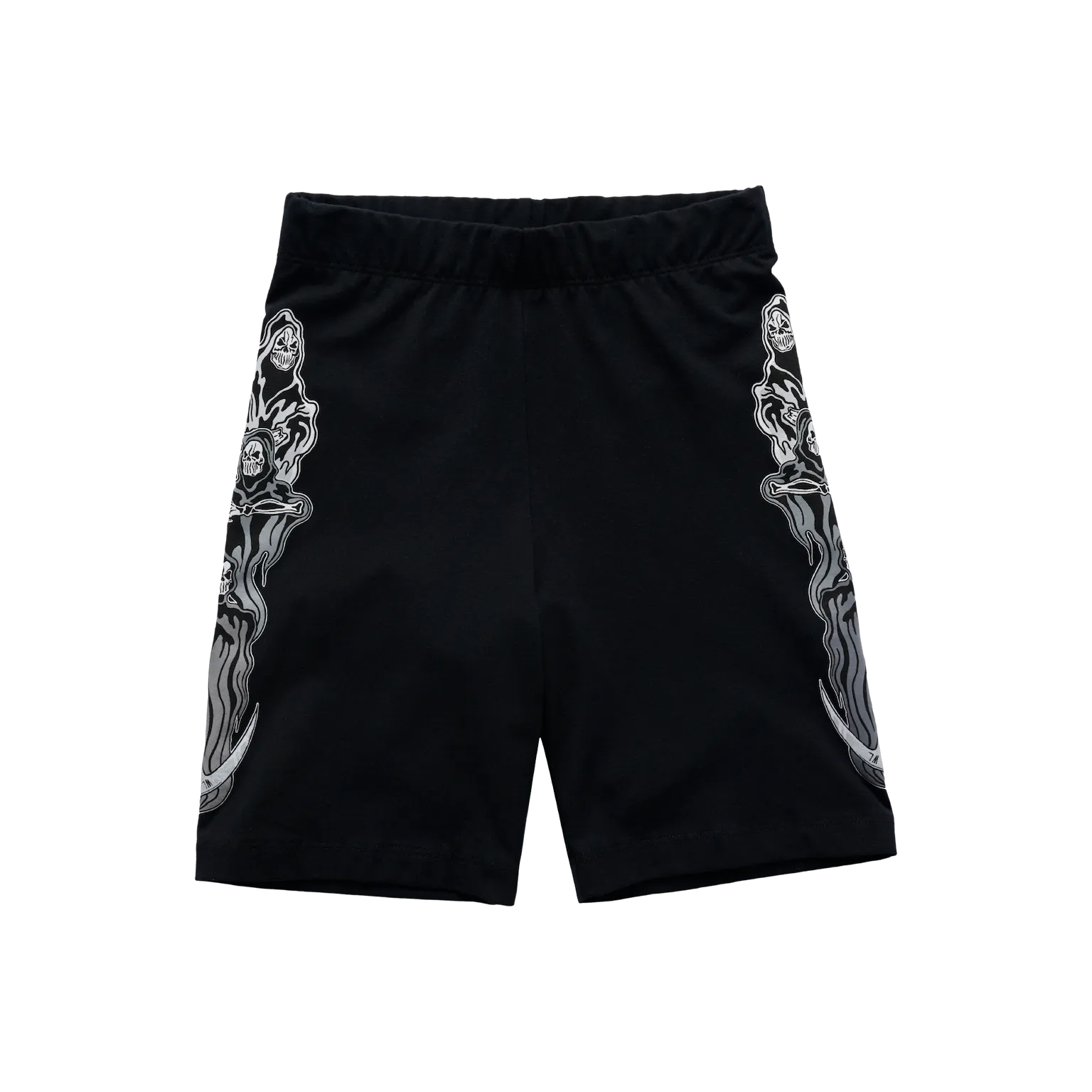Warren Lotas "Three Reaper" Biker Shorts Black