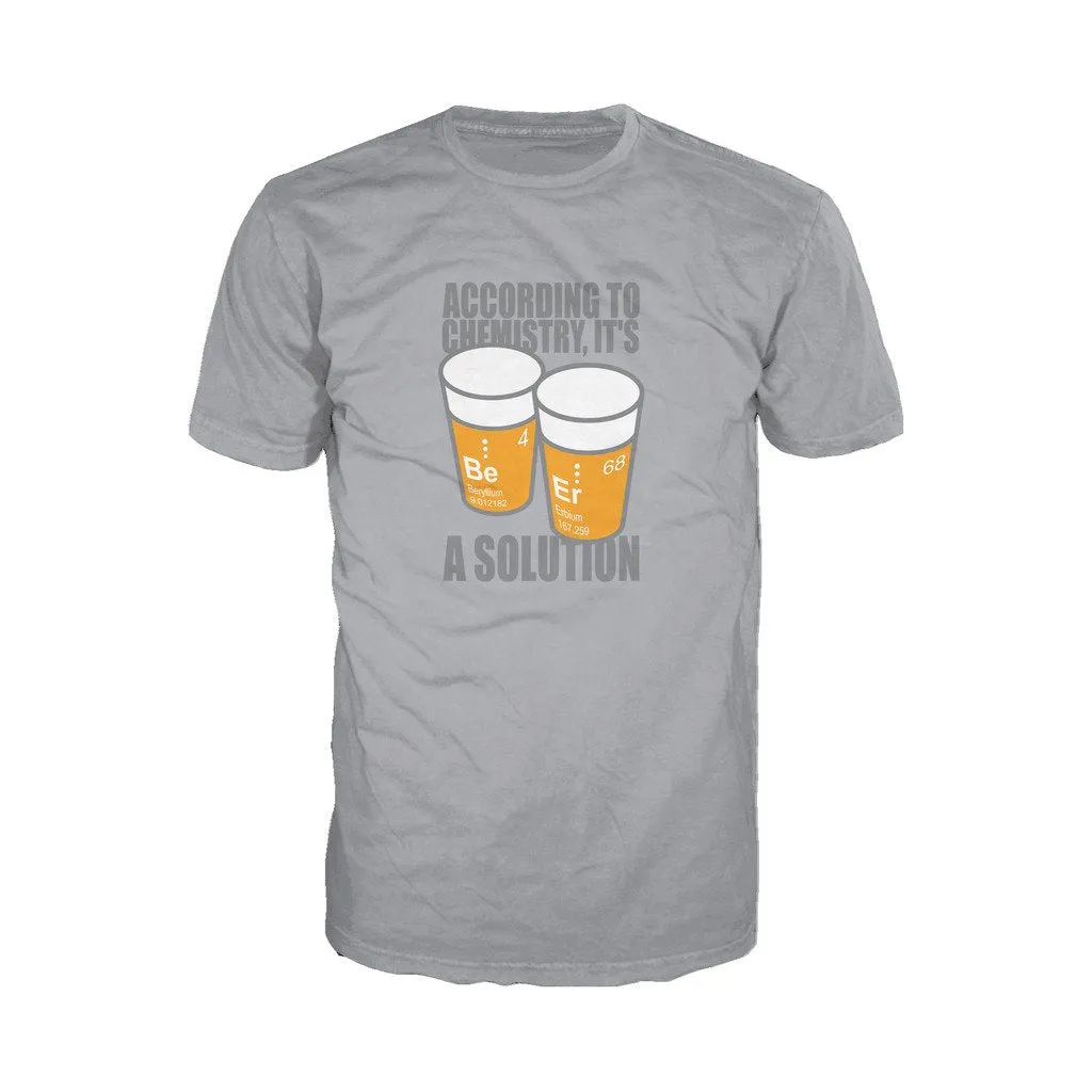 Weird Science Be-Er: It's A Solution Official Men's T-shirt (Heather Grey)