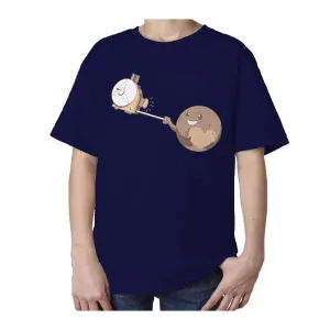 Weird Science Pluto Selfie Official Kid's T-shirt (Navy)