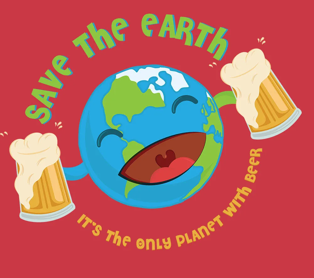 Weird Science Save The Earth - Beer Official Women's T-shirt (Red)