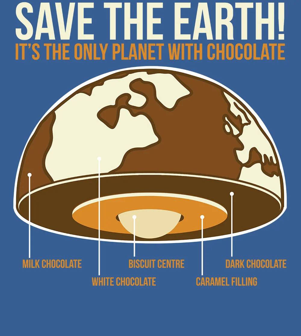 Weird Science Save The Earth - Chocolate Official Men's T-Shirt (Royal Blue)