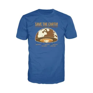Weird Science Save The Earth - Chocolate Official Men's T-Shirt (Royal Blue)