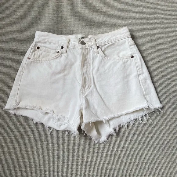 White Agolde Jean Shorts