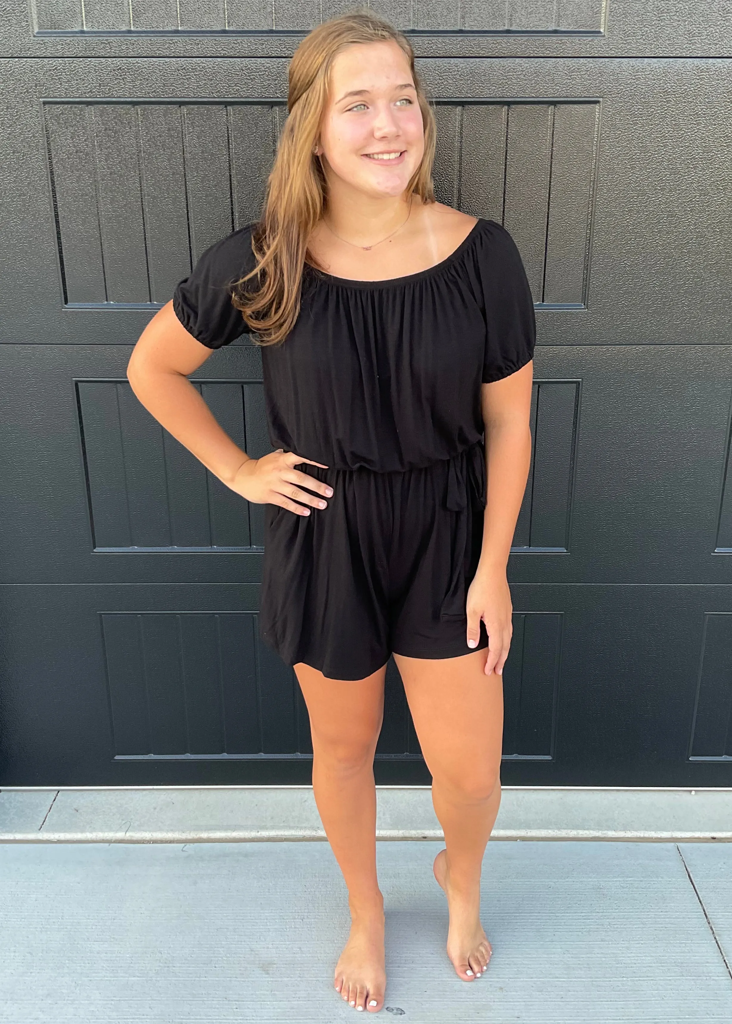 White Birch Black Romper