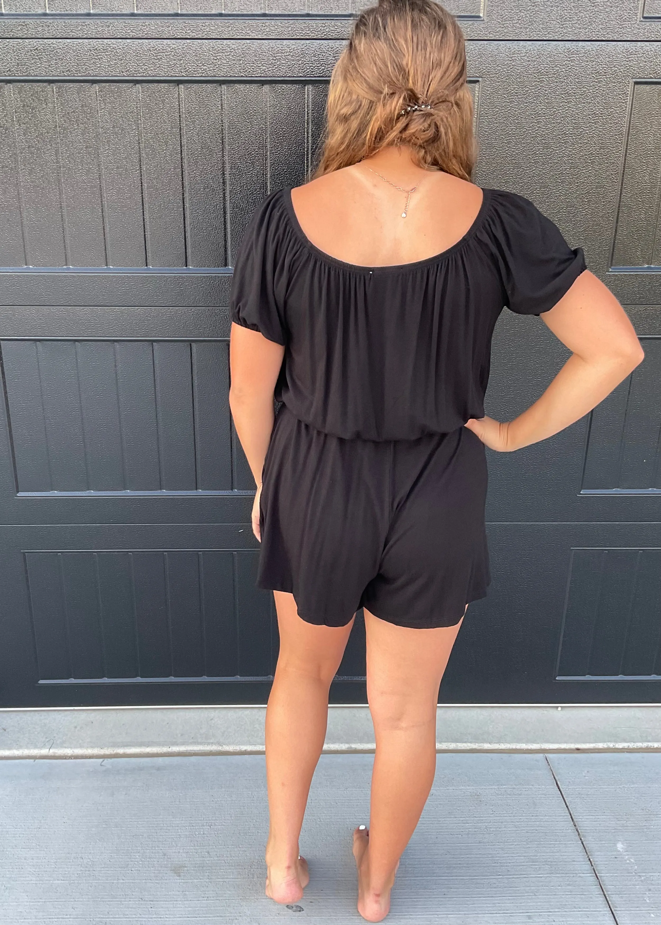 White Birch Black Romper