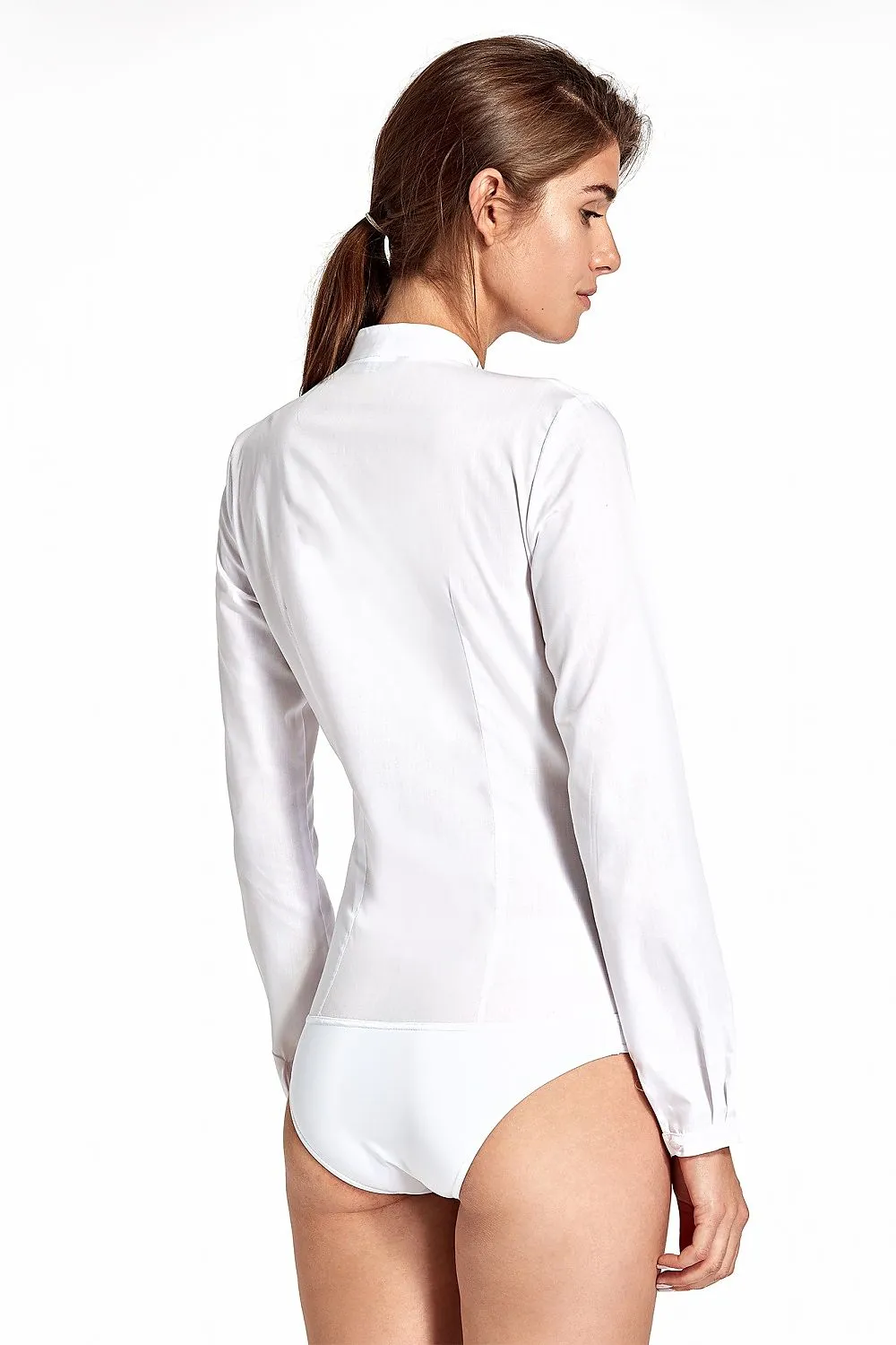 White Collar Classic – Nife Button-Up Bodysuit