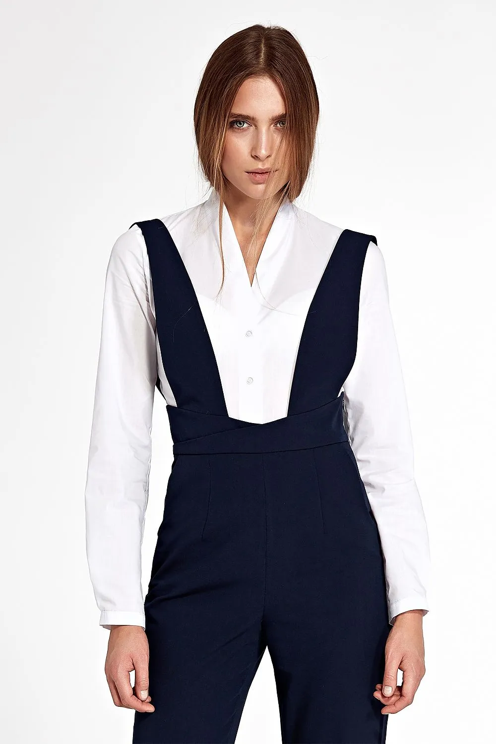 White Collar Classic – Nife Button-Up Bodysuit
