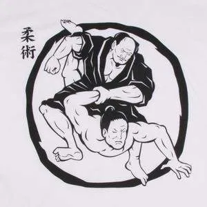White Samurai Wrestling T Shirt